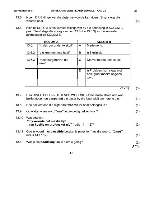 Afrikaans Eerste Addisionele Taal V2 - ecexams.co.za