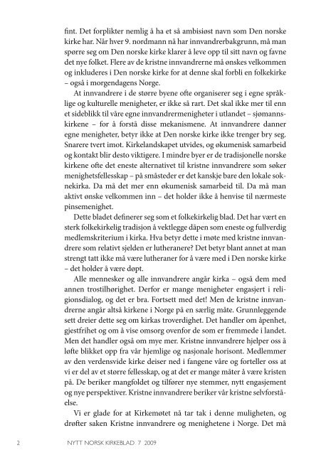 Nytt norsk kirkeblad nr 7-2009 - Det praktisk-teologiske seminar