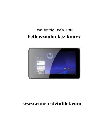 ConCorde tab ONE - Felhasználói kézikönyv