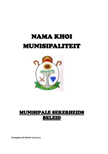 NAMA KHOI NAMA KHOI MUNISIPALITEIT - Nama Khoi Municipality