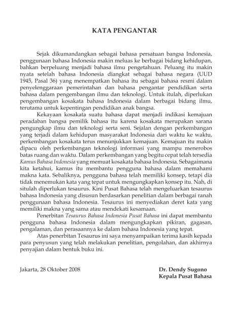 Kamus Besar Tesaurus Bahasa Indonesia pdf The Indonesian