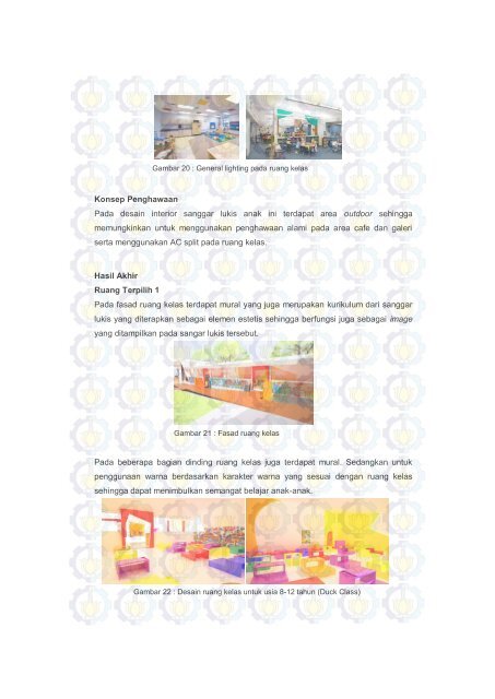 desain interior sanggar lukis anak “uphadana young artist”