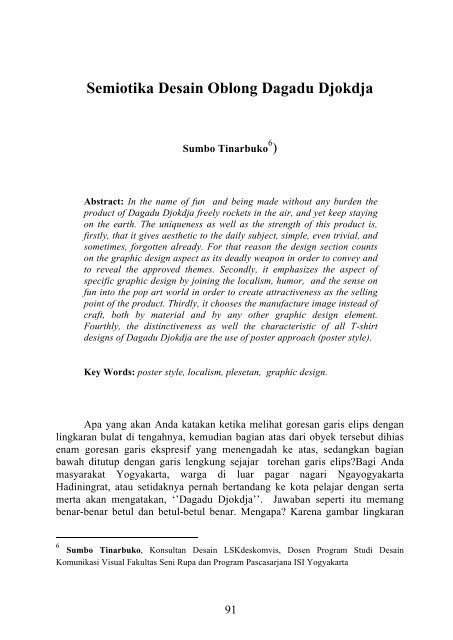 Semiotika Desain Oblong Dagadu Djokdja Electronic Journals