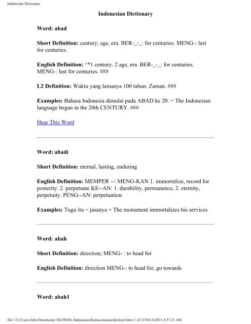 495px x 640px - Indonesian Dictionary - John Curran