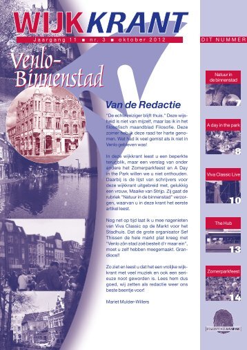 Van de Redactie - Wijkoverleg Venlo-Binnenstad