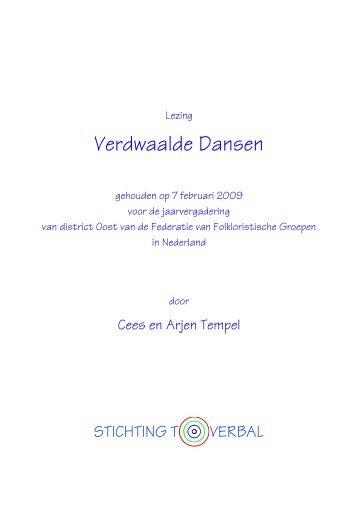 lezing verdwaalde dansen.pdf - Stichting Toverbal