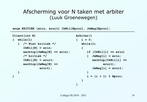 Concurrency en race condities