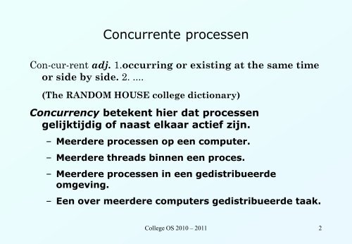 Concurrency en race condities