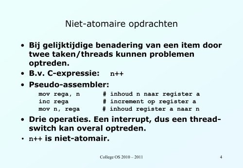 Concurrency en race condities