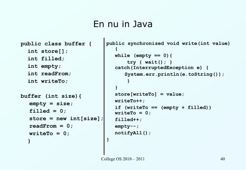 Concurrency en race condities