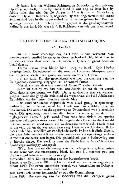 SpoorlynLourencoMarques - Afrikanergeskiedenis