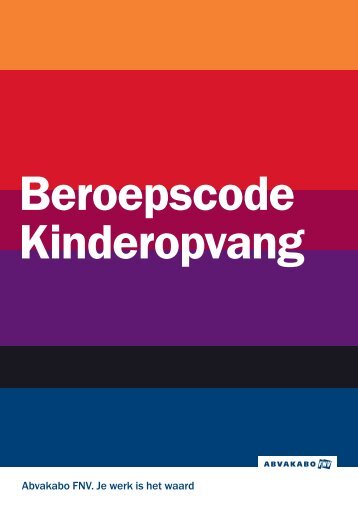 Beroepscode Kinderopvang - Abvakabo