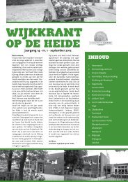 WIJKKRANT - Stichting Wijkraad Op de Heide Tegelen