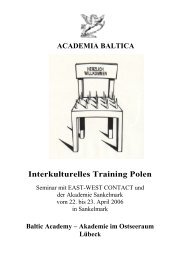 Interkulturelles Training Polen - Academia Baltica