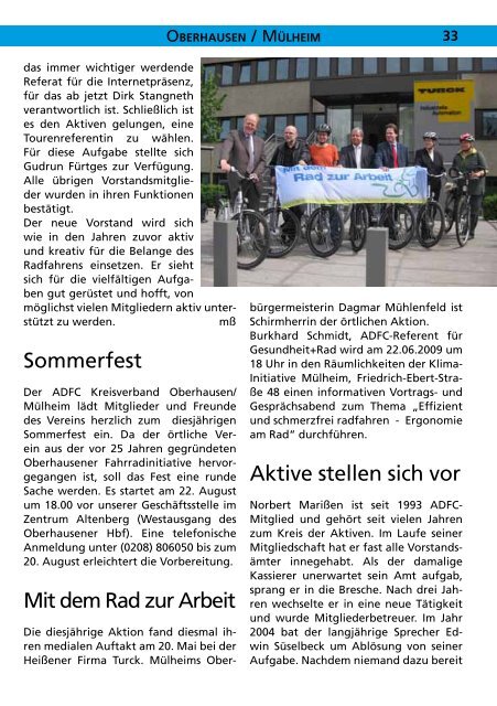 Fahrradzeitschrift Für Duisburg, Gladbeck, Mülheim - beim ADFC