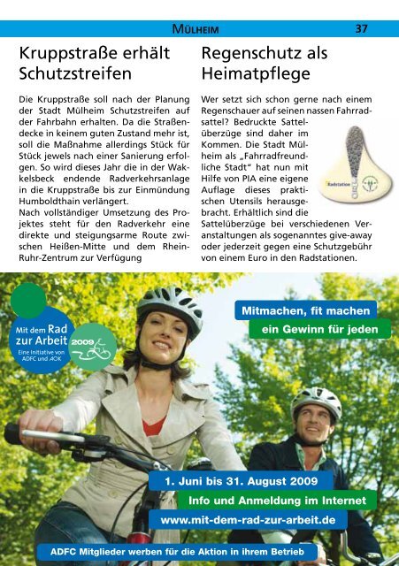 Fahrradzeitschrift Für Duisburg, Gladbeck, Mülheim - beim ADFC