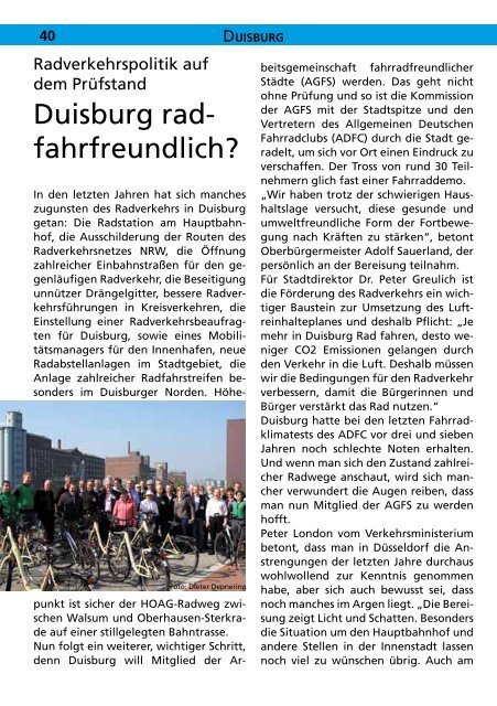 Fahrradzeitschrift Für Duisburg, Gladbeck, Mülheim - beim ADFC