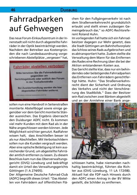 Fahrradzeitschrift Für Duisburg, Gladbeck, Mülheim - beim ADFC