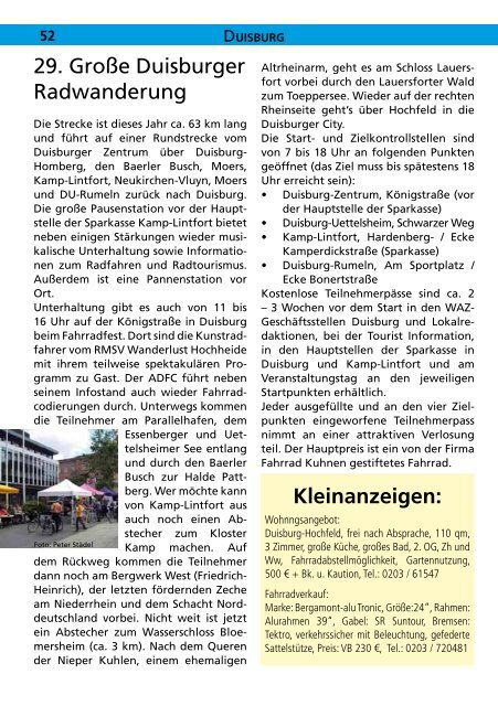 Fahrradzeitschrift Für Duisburg, Gladbeck, Mülheim - beim ADFC