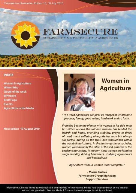 Women in Agriculture - Farmsecure
