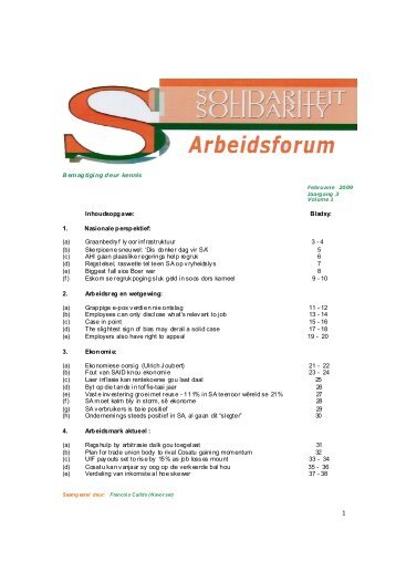 Arbeidsforum Jaargang 3 Volume 1