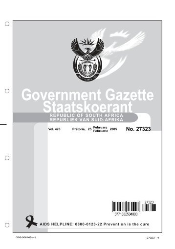Government Gazette Staatskoerant - CIPC