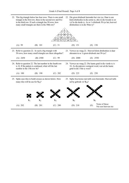 Jet SA Mathematics Challenge Jet SA Wiskunde-uitdaging - AMESA