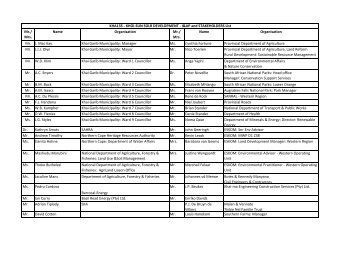 Cape Environmental Assessment Practitioners (Pty ... - Cape EAPrac