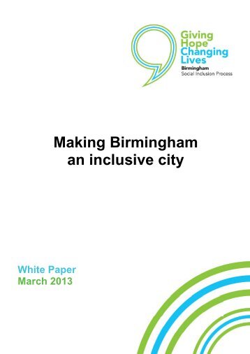 Making Birmingham an inclusive city