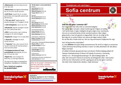 Programblad maj 2013 - Svenska kyrkan Jönköping