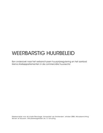 WEERBARSTIG HUURBELEID - Vastgoedkennis