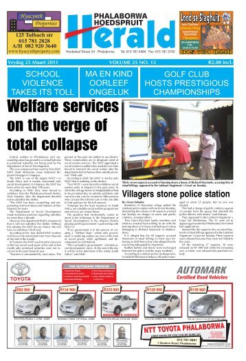 Welfare services on the verge of total collapse