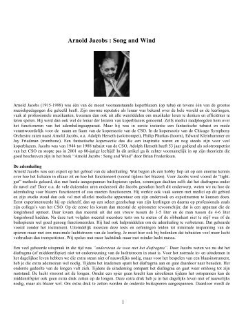Arnold Jacobs : Song and Wind - Erik Veldkamp
