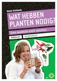 Docententekst 'Wat hebben planten nodig?' - Nieuwe scheikunde