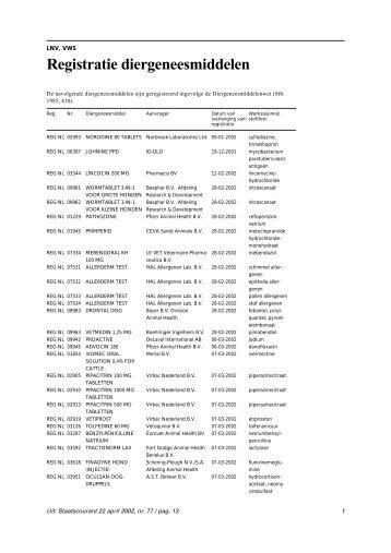 Registratie diergeneesmiddelen - Liigl