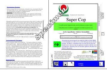 Label Super Cop 2010 - Agro-Organics