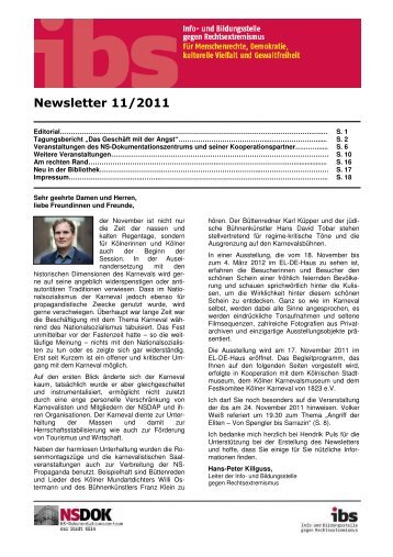 ibs-Newsletter November 2011 - Museen in Köln
