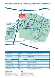 Anfahrts- Parkplatzplan Messe Gießen / Hessenhalle