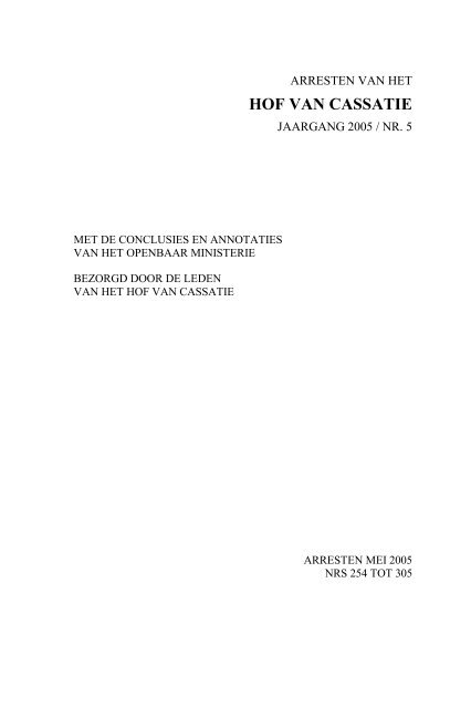 Ac 05 2005 Pdf 1 11 Mb Federale Overheidsdienst Justitie