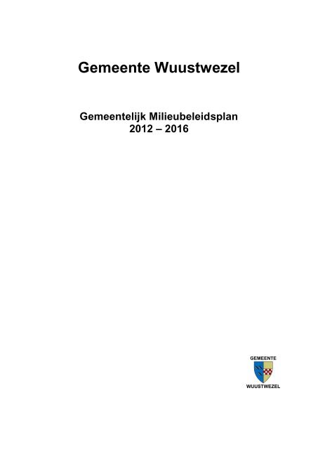 Milieubeleidsplan - Gemeente Wuustwezel