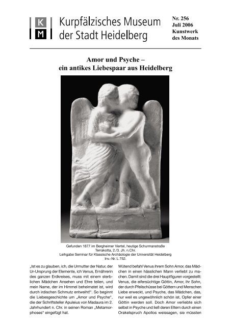 Amor und Psyche - Kurpfälzisches Museum der Stadt Heidelberg