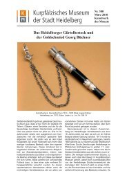Das Heidelberger Gürtelbesteck und der Goldschmied Georg Büchner