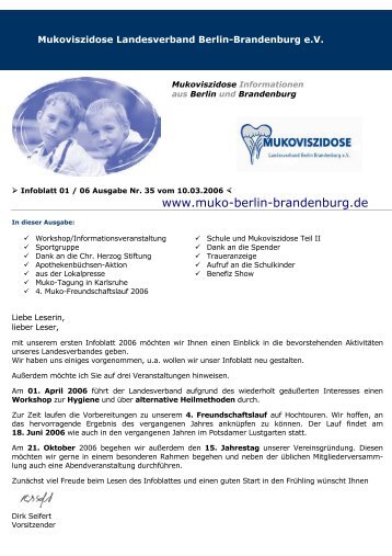 18. Juni 2006 - Mukoviszidose Landesverband Berlin-Brandenburg ...