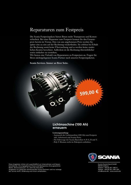 Scania Teile Shop - Motoren Baader GmbH