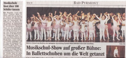 Musikschul-Show auf großer Bühne, PN 21.02.2010 - Musikschule ...