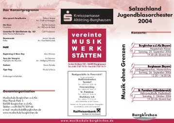 vereinte MUSIK W E R K STÄTTEN - musikschule burgkirchen