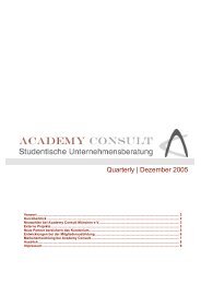 Quarterly | Dezember 2005 - Academy Consult München e.V.
