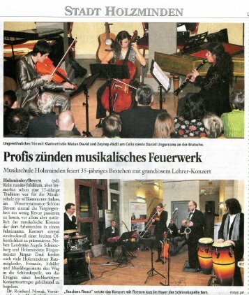 Profis zünden musikalisches Feuerwerk - Musikschule Holzminden ...
