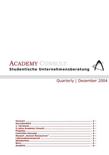 Studentische Unternehmensberatung - Academy Consult München ...