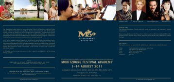 MODITZBUDG FESTIVAL ACADEMy 1–14 AUGUST 2011